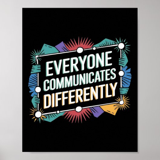 Poster Tout le monde communique différemment Sensibilisat (Devant)