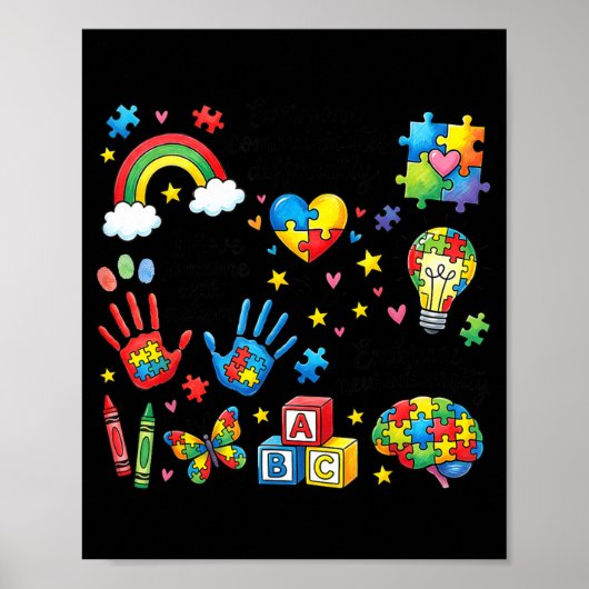 Poster Tout le monde communique différemment Sensibilisat (Devant)
