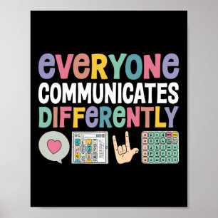 Poster Tout Le Monde Communique Différemment Une Éducatio