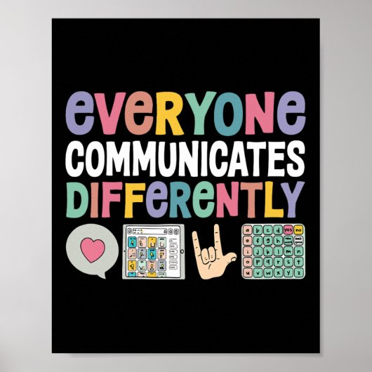 Poster Tout Le Monde Communique Différemment Une Éducatio (Devant)