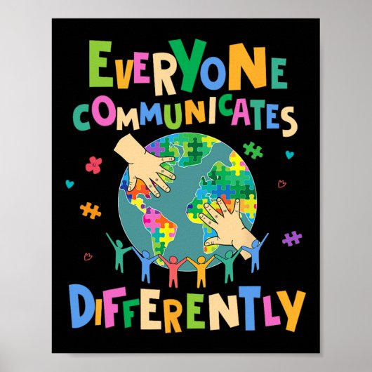 Poster Tout Le Monde De L'Autisme Différent (Devant)