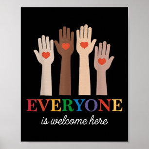 Poster Tout le monde est bienvenu ici Arc-en-ciel 1