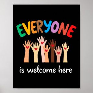 Poster Tout Le Monde Est Bienvenue Ici Enseignant Idaho 1