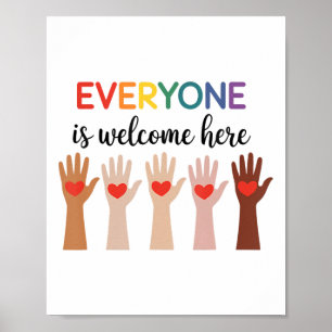 Poster Tout Le Monde Est Bienvenue Ici Enseignant Idaho 4