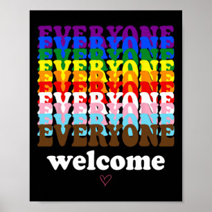 Poster Tout Le Monde Est Bienvenue Ici Mois De La Fierté