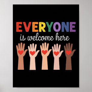 Poster Tout Le Monde Est Le Bienvenu Ici Drôle Citation D