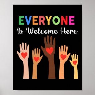 Poster Tout le monde est le bienvenu ici Idaho Enseignant