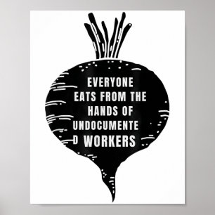 Poster Tout Le Monde Mange Des Mains Des Travailleurs San