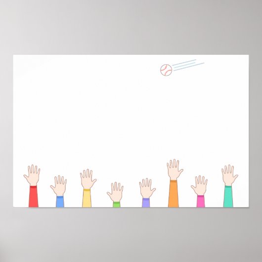 Poster Tout le monde vise à attraper ce home run. (Devant)