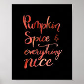 Poster Tout Nice Citrouille Funky Automne automne (Devant)