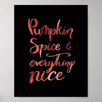 Poster Tout Nice Citrouille Funky Automne automne