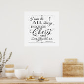 Poster Tout par Christ - Philippiens 4:13 (Cuisine)