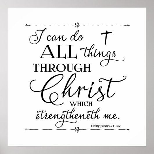 Poster Tout par Christ - Philippiens 4:13 (Devant)