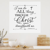 Poster Tout par le Christ - Philippiens 4:13 (Cuisine)