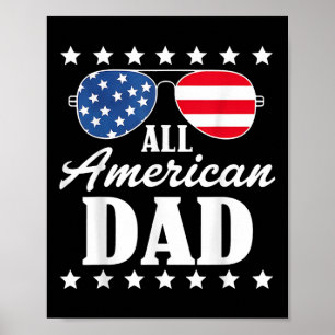 Poster Tout Patriote Américain Usa Papa 4 Juillet Cadeau