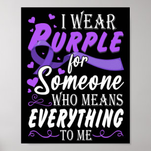 Poster Tout pour moi Epilepsie Jour Purple Ribbon Epilep