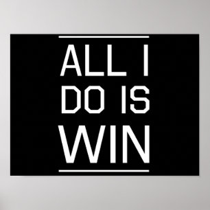 Poster Tout que je fais est victoire