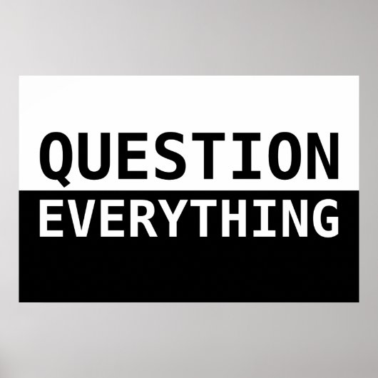 Poster Tout remettre en question (Devant)