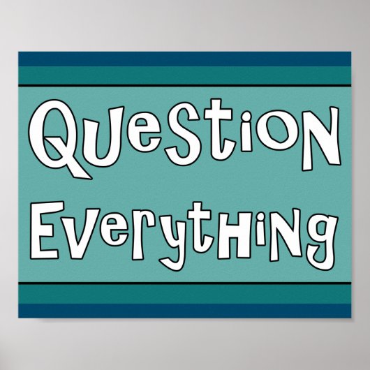 Poster Tout remettre en question (Devant)