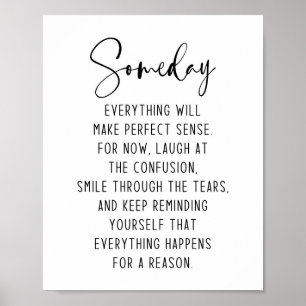 Poster Tout Se Passe Pour Une Raison Inspirationnelle