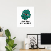 Poster Tout Sera O-kale Funny Veggie Pun (Bureau à domicile)