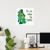 Poster Tout sur l'affiche Slogan Vert Arbres (Bureau à domicile)