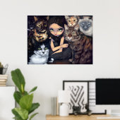 Poster Tout sur les chats fée chat Art Print (Bureau à domicile)