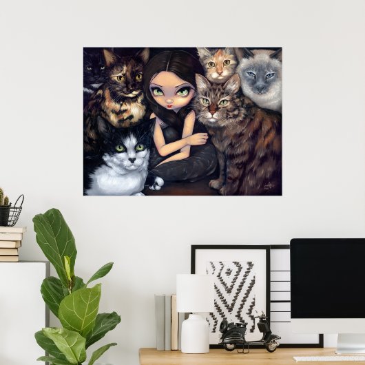 Poster Tout sur les chats fée chat Art Print (Bureau à domicile)