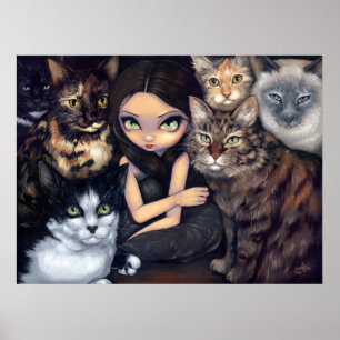 Poster Tout sur les chats fée chat Art Print