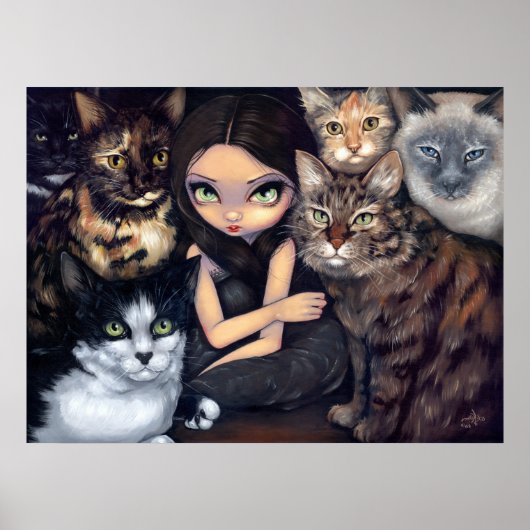 Poster Tout sur les chats fée chat Art Print (Devant)