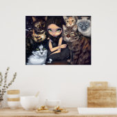 Poster Tout sur les chats fée chat Art Print (Cuisine)