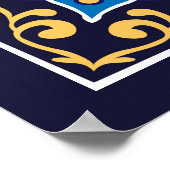 Poster Tout texte personnalisable bleu Azulejos (Coin)