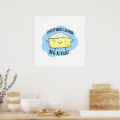 Poster Tout va bien Brie bon drôle Pun au fromage (Cuisine)