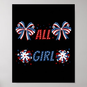 Poster Toute Américaine 4 Juillet Coquette Bows American