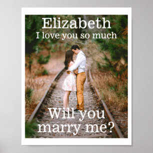 Poster Toute proposition de mariage texte Photo Mariez-mo