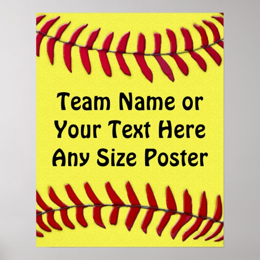 Poster Toute taille Personnalisée SOFTBALL Posters, VOTRE (Devant)