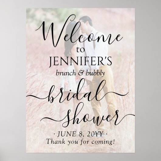 Poster Toute Thème Fête de Mariage Photo avec Texte de Bi (Devant)