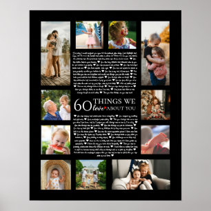 Poster toutes les choses que nous aimons chez vous, 60e a