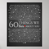 Poster toutes les choses que nous aimons chez vous, 60e a (Devant)