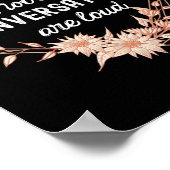 Poster Toutes Les Conversations Sont Fortes Florales Asl  (Coin)