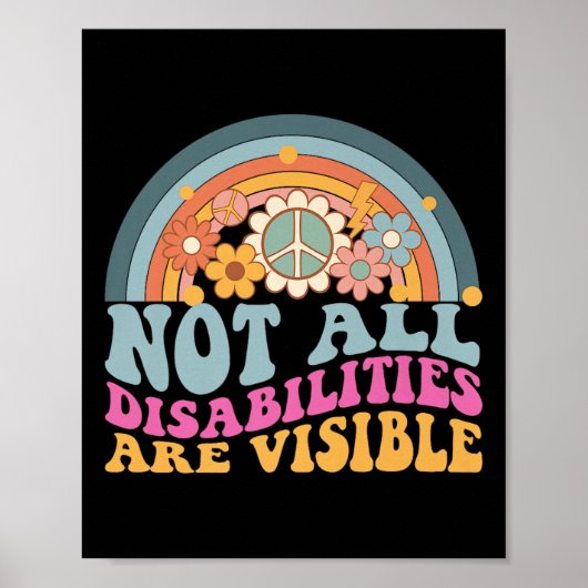 Poster Toutes les déficiences ne sont pas visibles cachée (Devant)