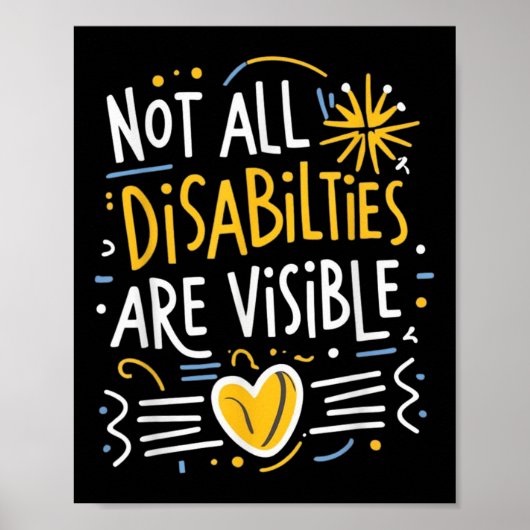 Poster Toutes les déficiences ne sont pas visibles cachée (Devant)