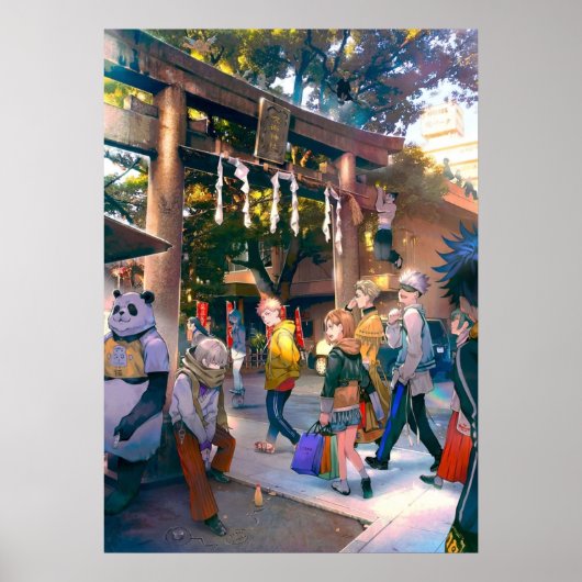 Poster Toutes les équipes Jujutsu Kaisen (Devant)