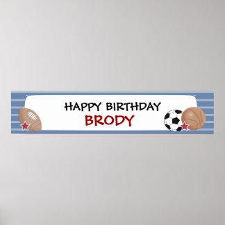 Poster TOUTES LES ÉTOILES Sports Anniversaire ou bannière