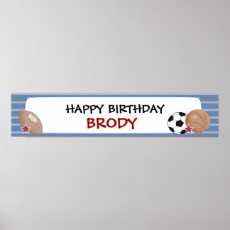 Poster TOUTES LES ÉTOILES Sports Anniversaire ou bannière