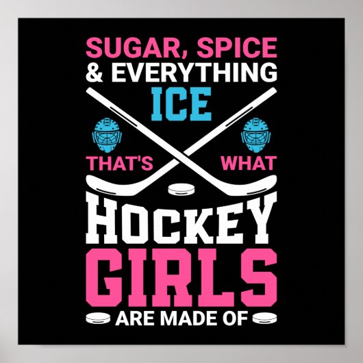 Poster Toutes les filles de hockey sur glace (Devant)