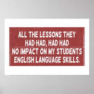 Poster Toutes les leçons qu'ils ont tirées n'ont eu aucun