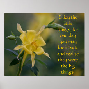 Poster Toutes les petites choses fleurs jaunes