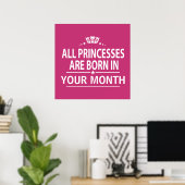 Poster Toutes les princesses nées dans (Bureau à domicile)