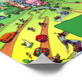 Poster Toutes les routes mènent à Austin Texas (Coin)